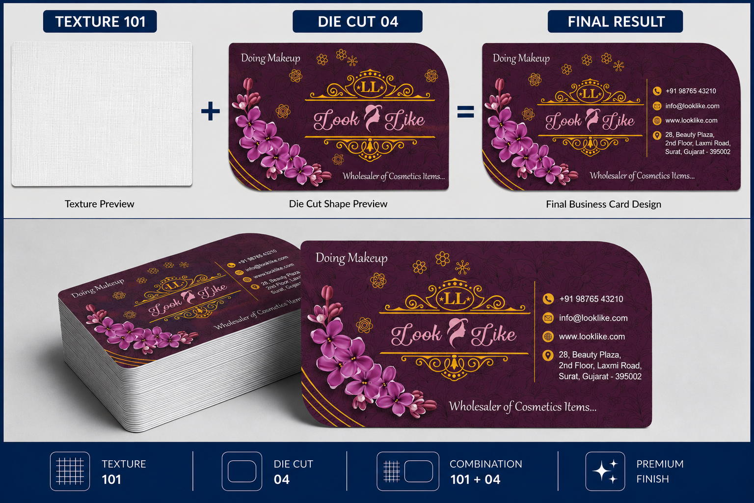 Texture Business Cards 800 GSM