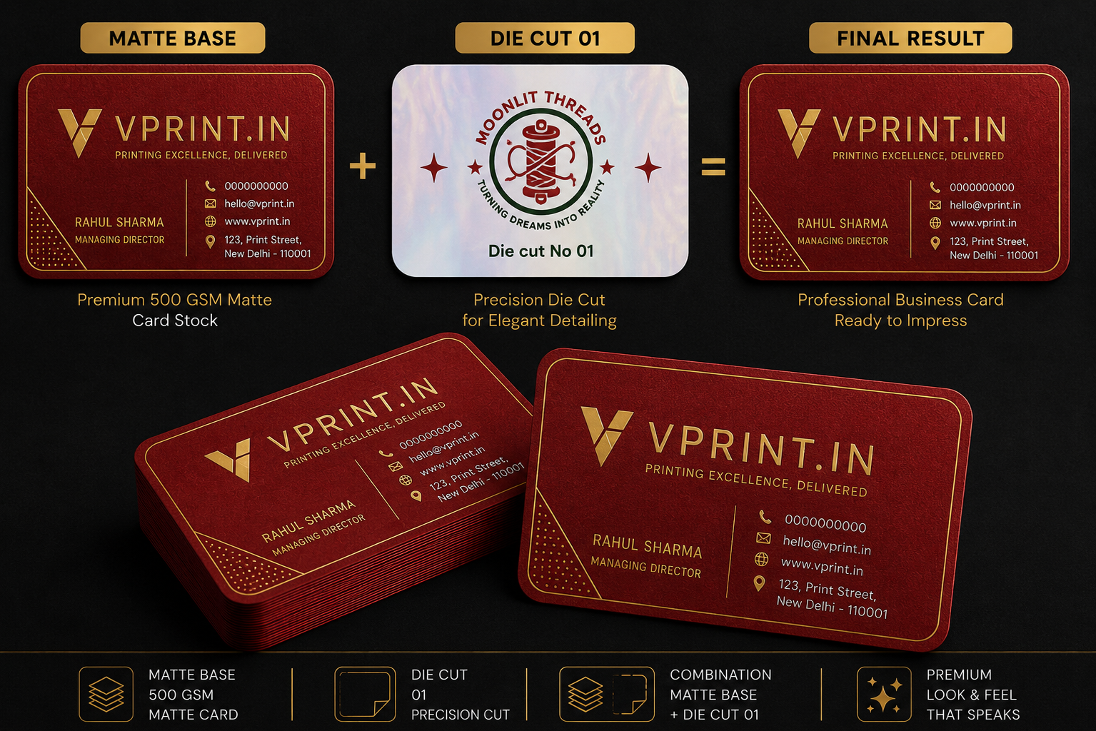 Matte Business Cards 500 GSM