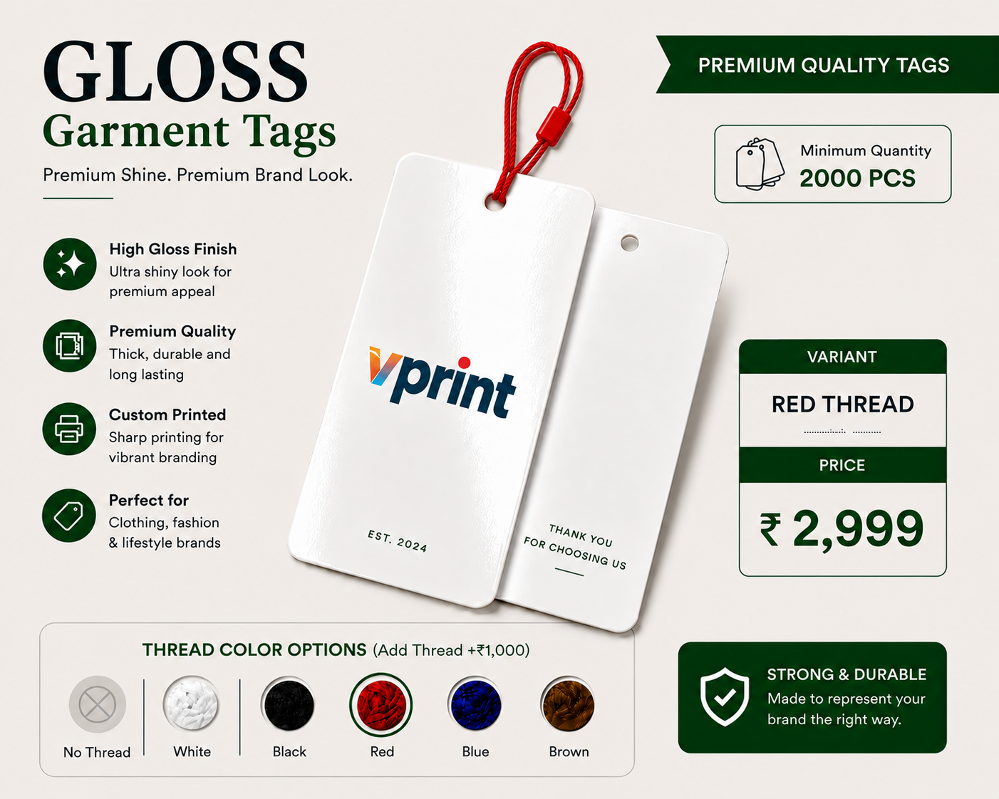Gloss Garment Tags