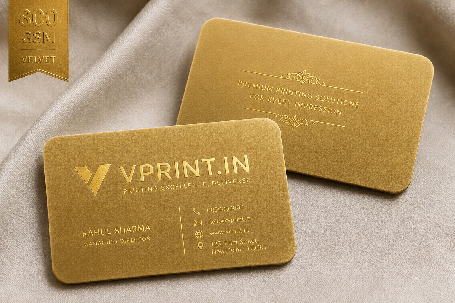 Velvet Business Cards 800 GSM