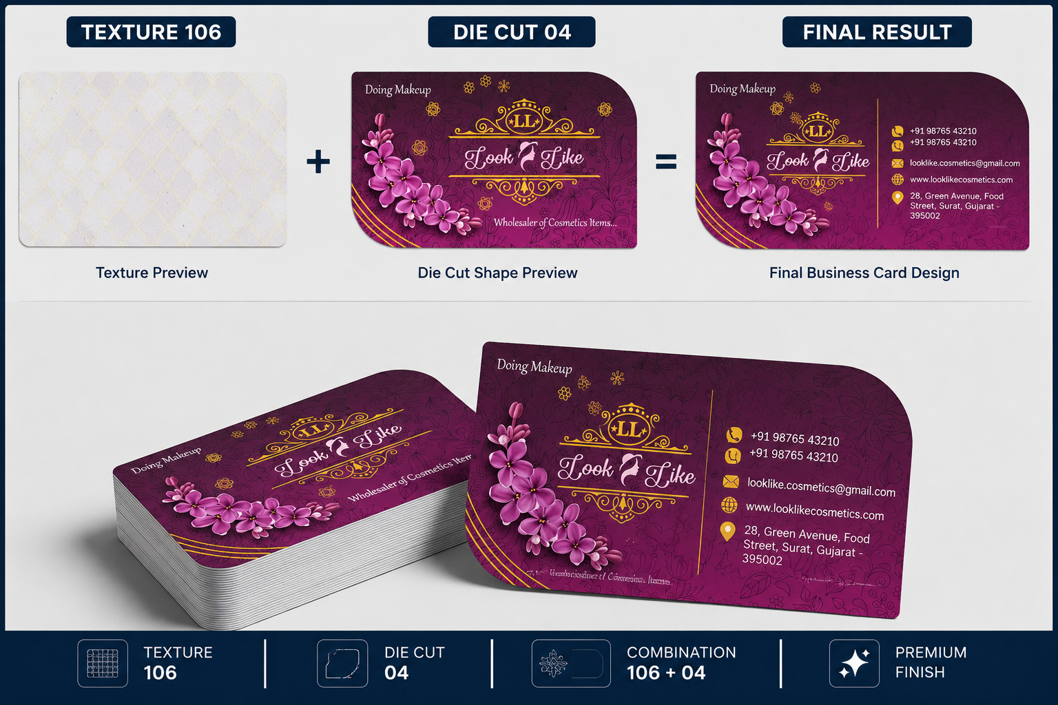 Texture Business Cards 800 GSM