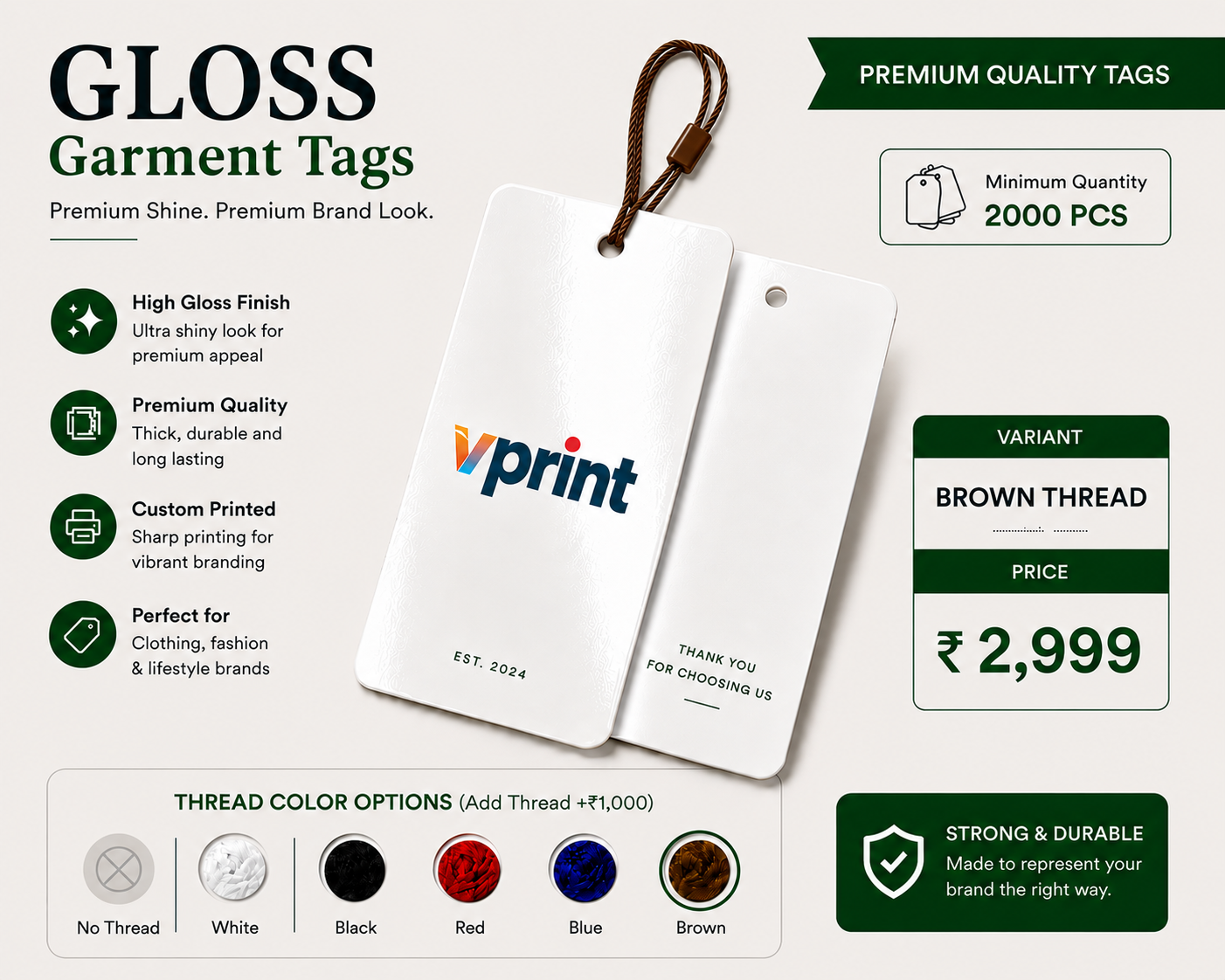 Gloss Garment Tags