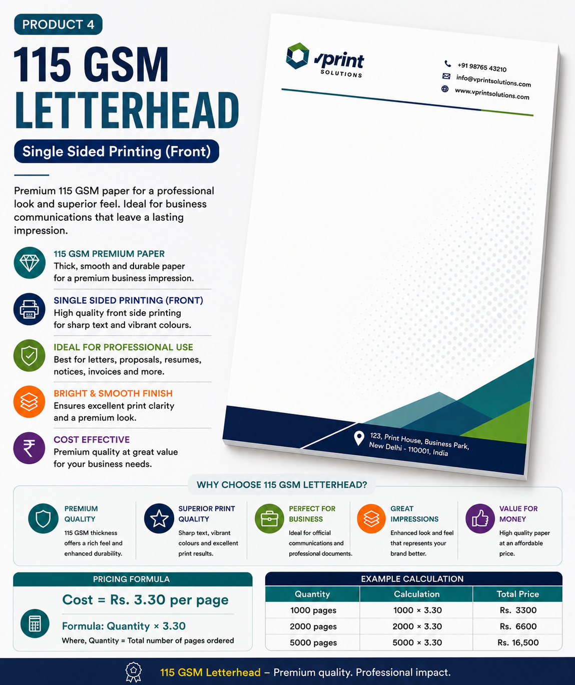 115 GSM Letterhead