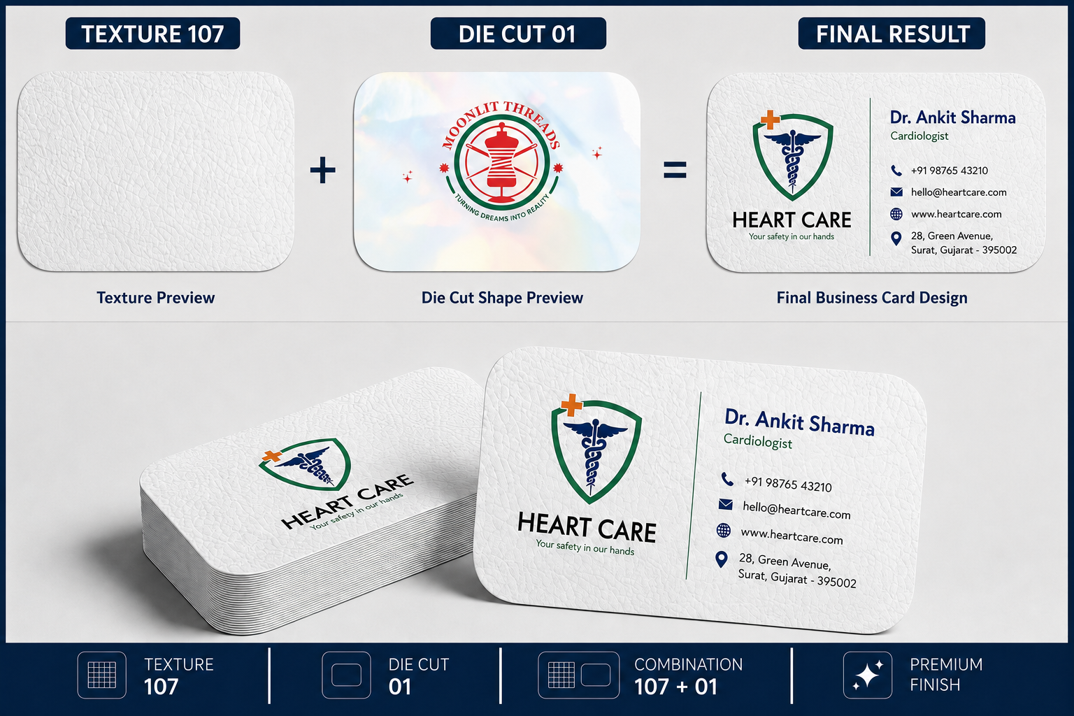 Texture Business Cards 800 GSM