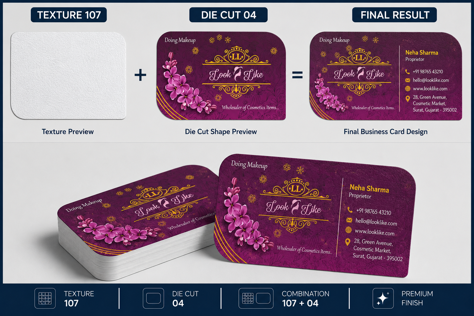 Texture Business Cards 800 GSM