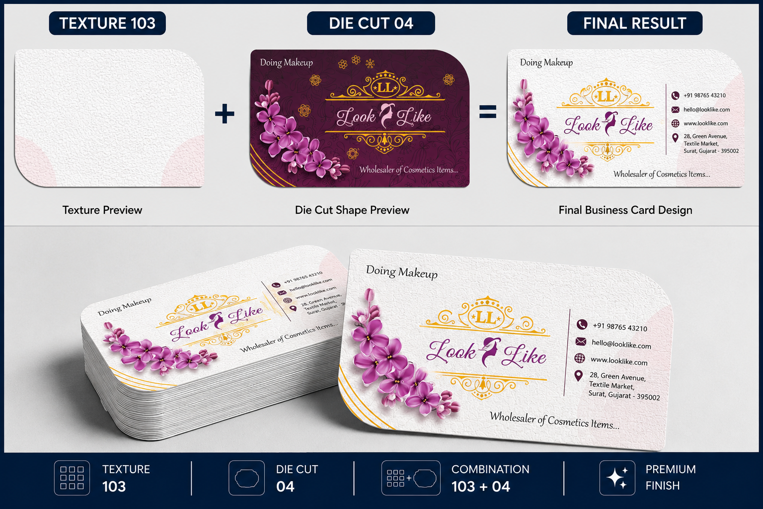 Texture Business Cards 800 GSM