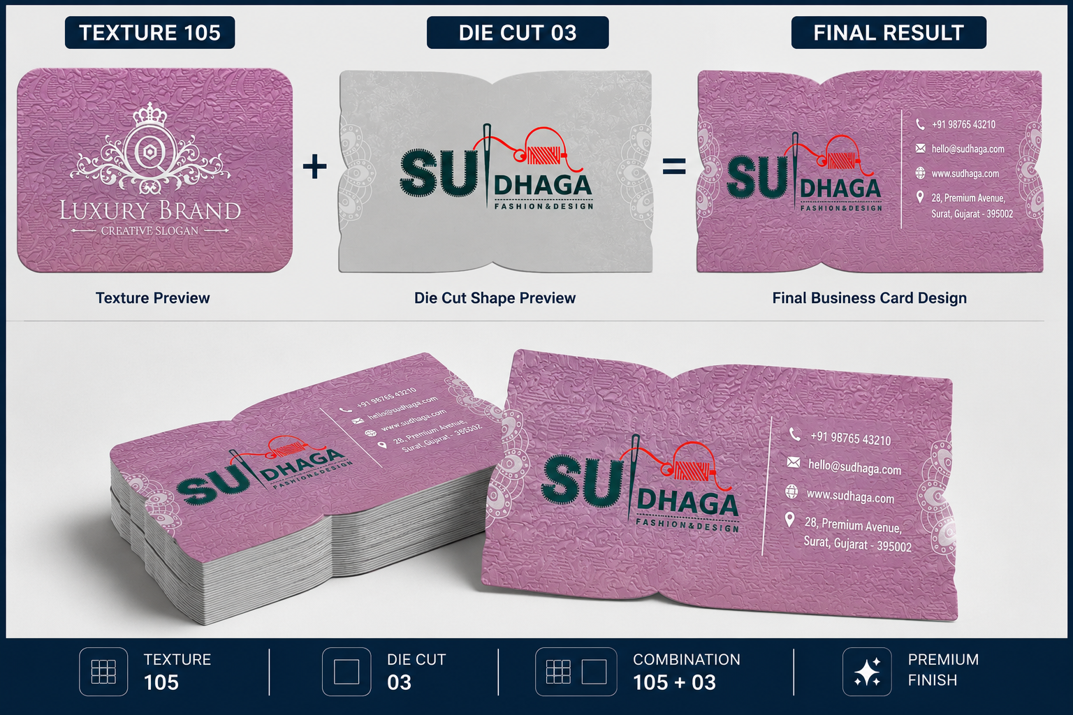 Texture Business Cards 800 GSM