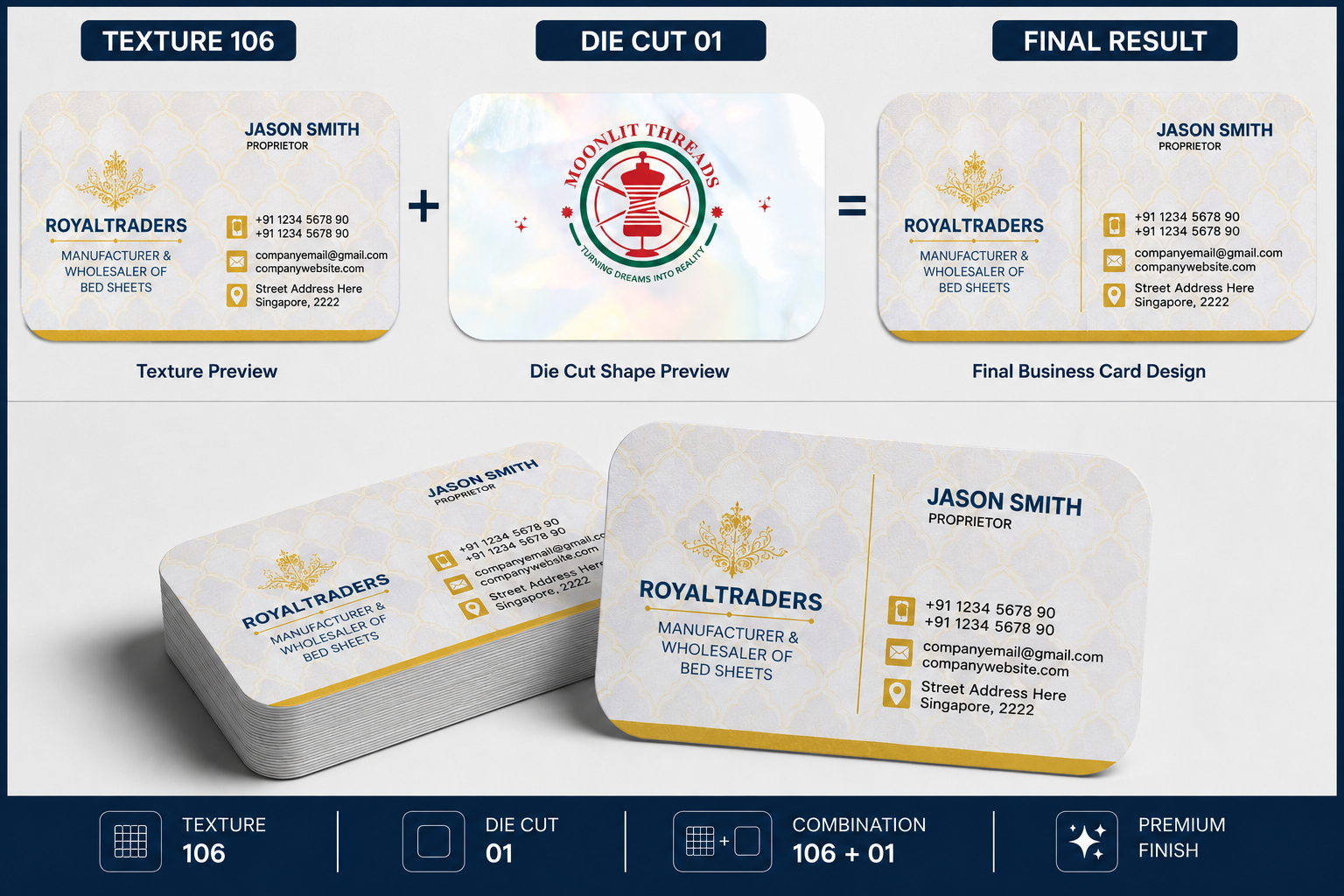 Texture Business Cards 800 GSM