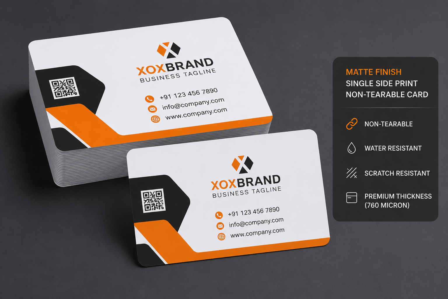 Non-Tearable Business Cards (NTR/PVC)