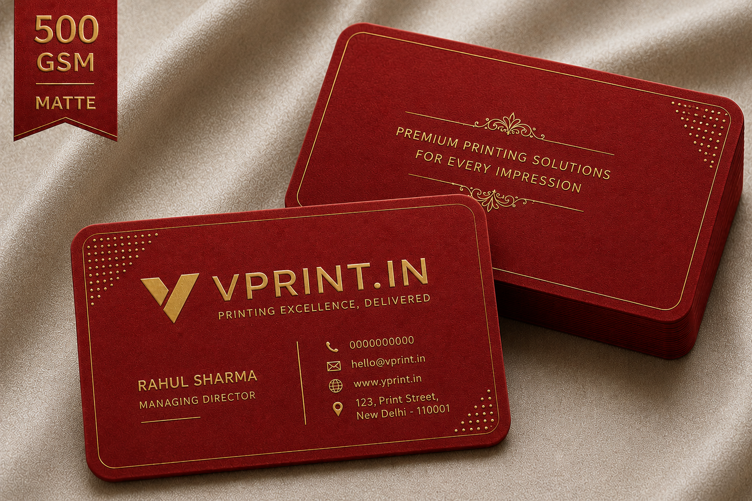 Velvet Business Cards 500 GSM