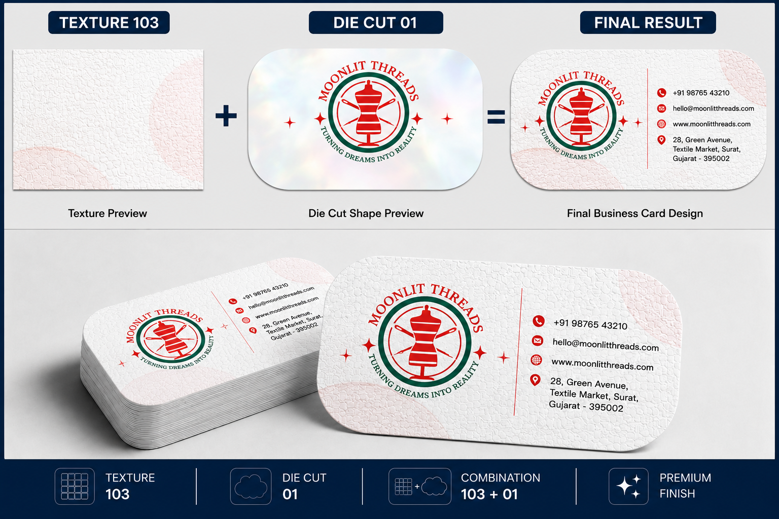 Texture Business Cards 800 GSM