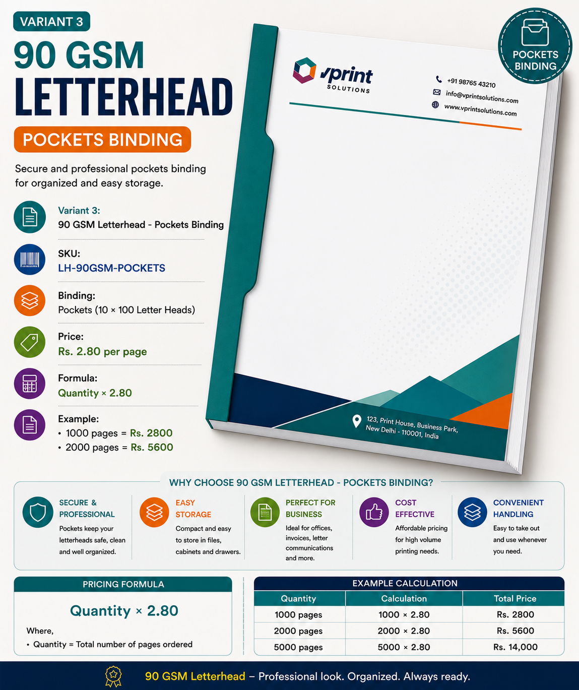 90 GSM Letterhead