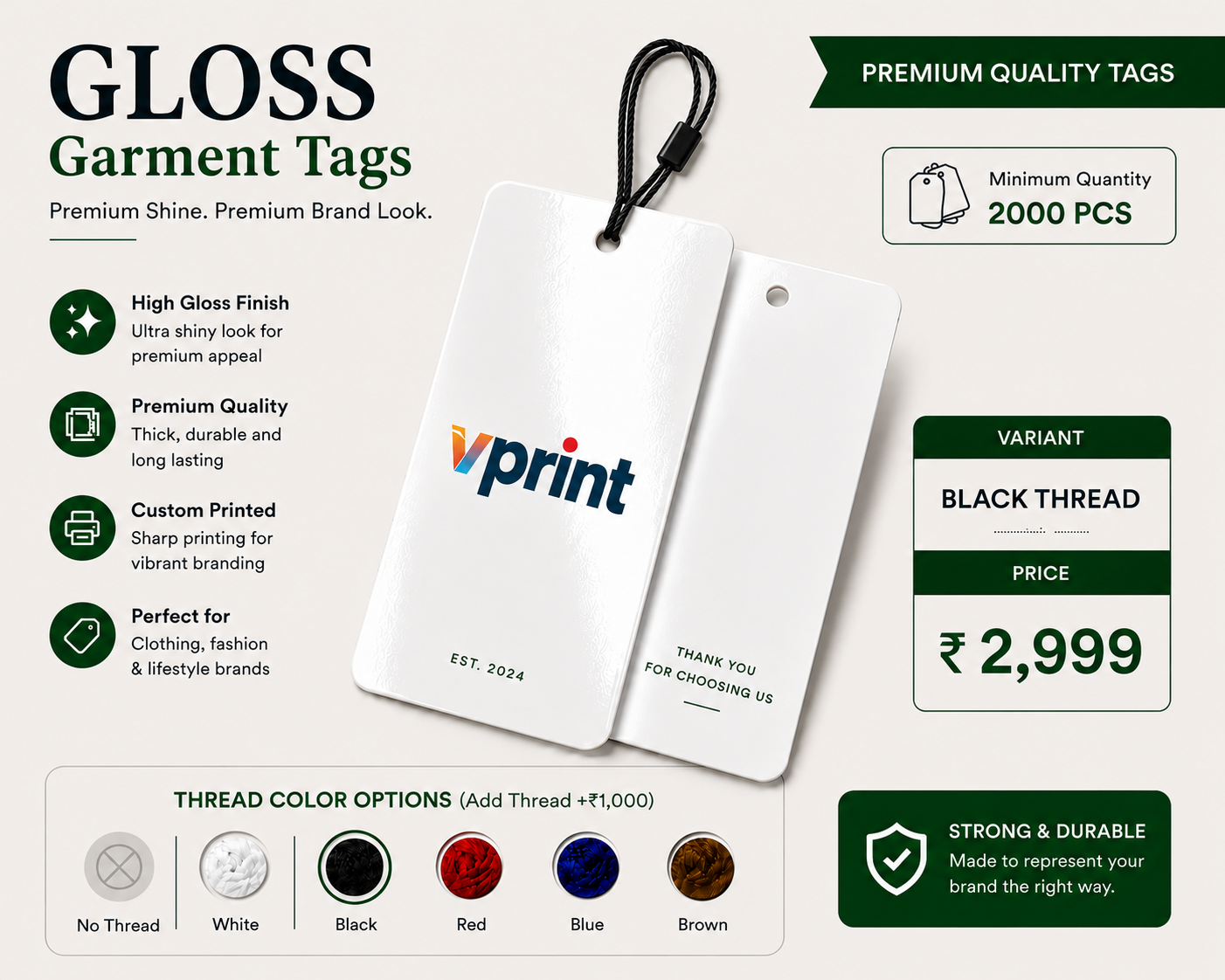 Gloss Garment Tags