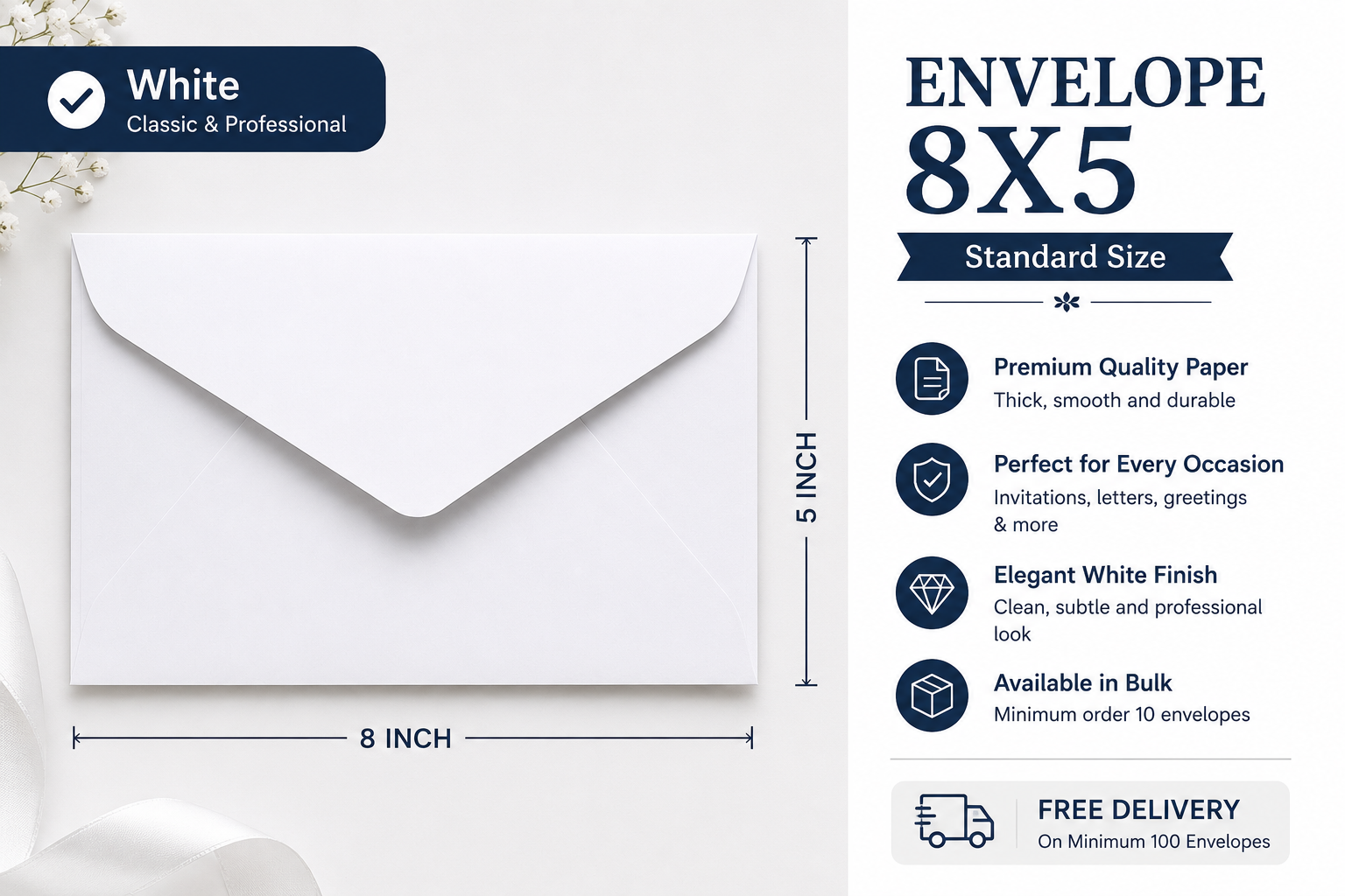 Envelope 8X5 - Standard Size