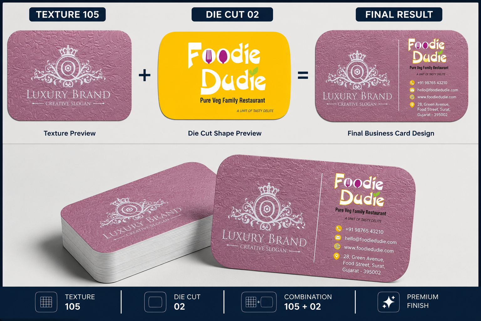 Texture Business Cards 800 GSM