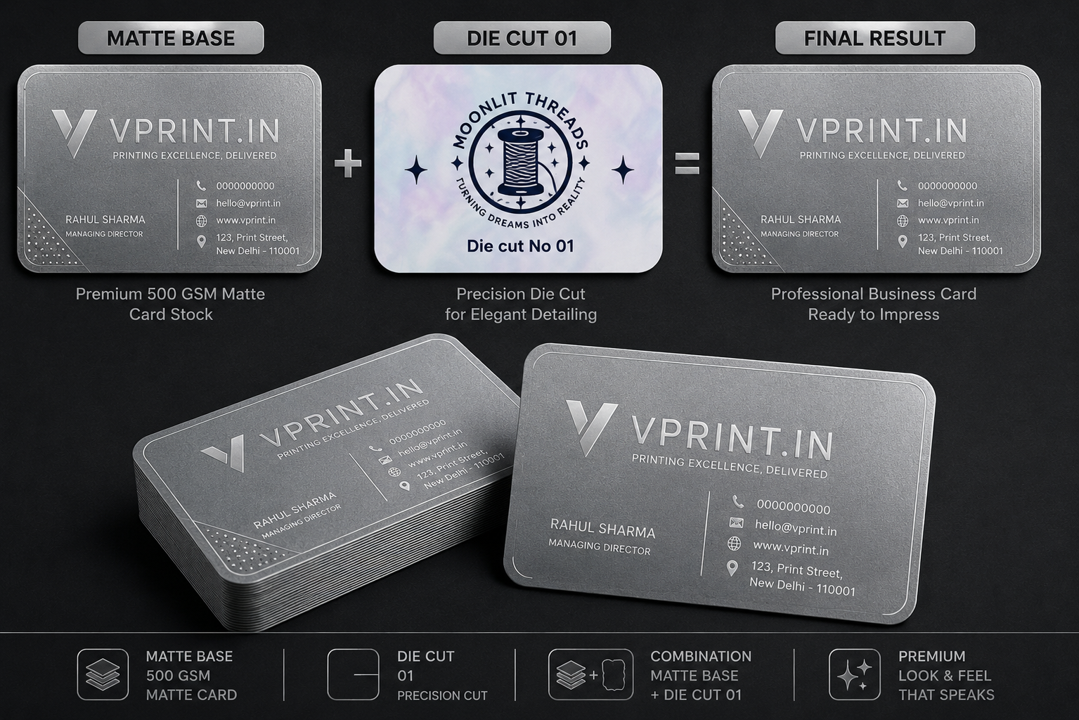 Matte Business Cards 500 GSM