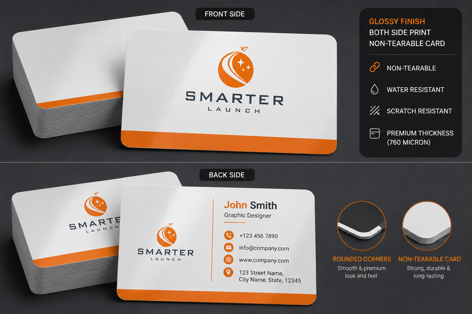 Non-Tearable Business Cards (NTR/PVC)