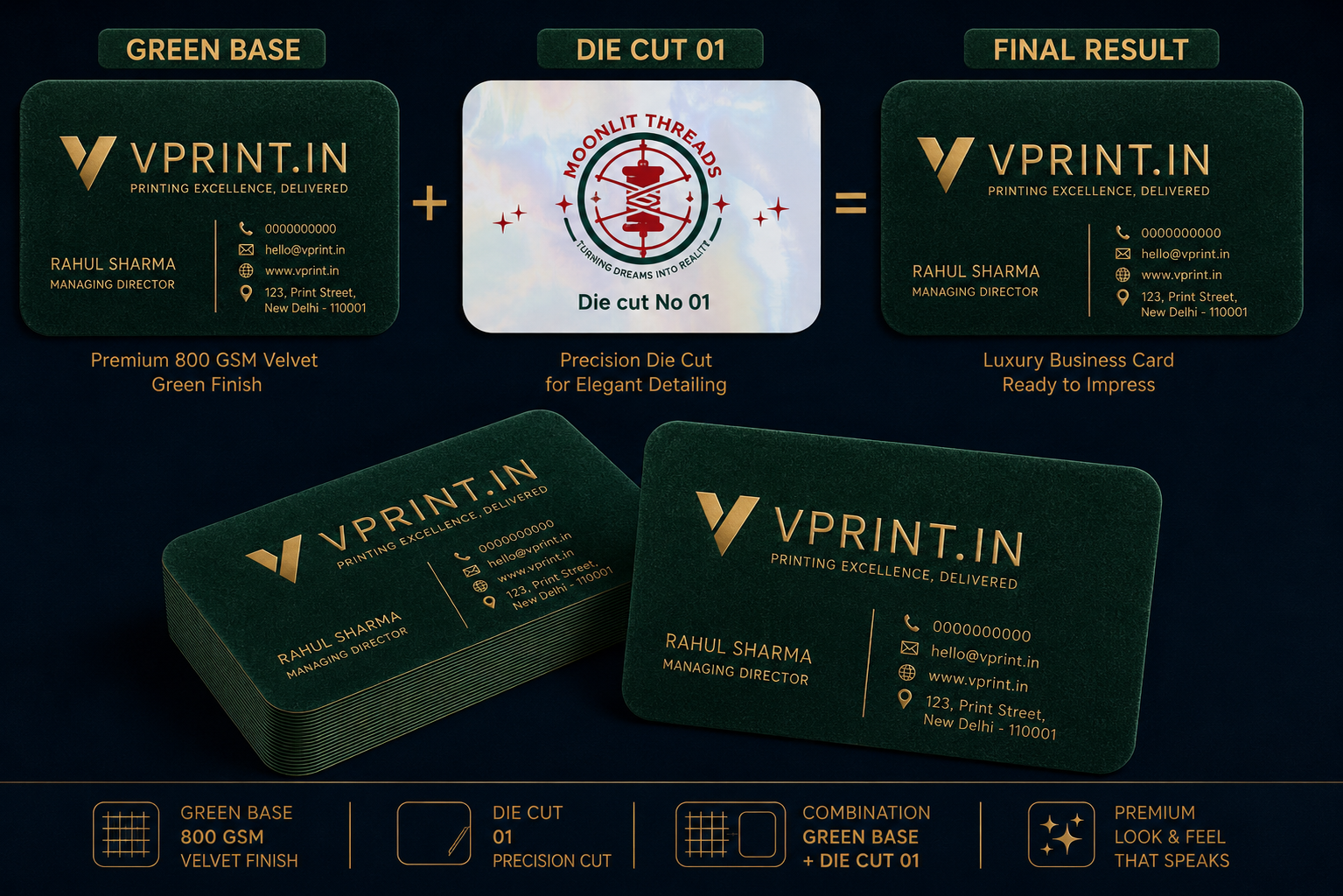Velvet Business Cards 800 GSM