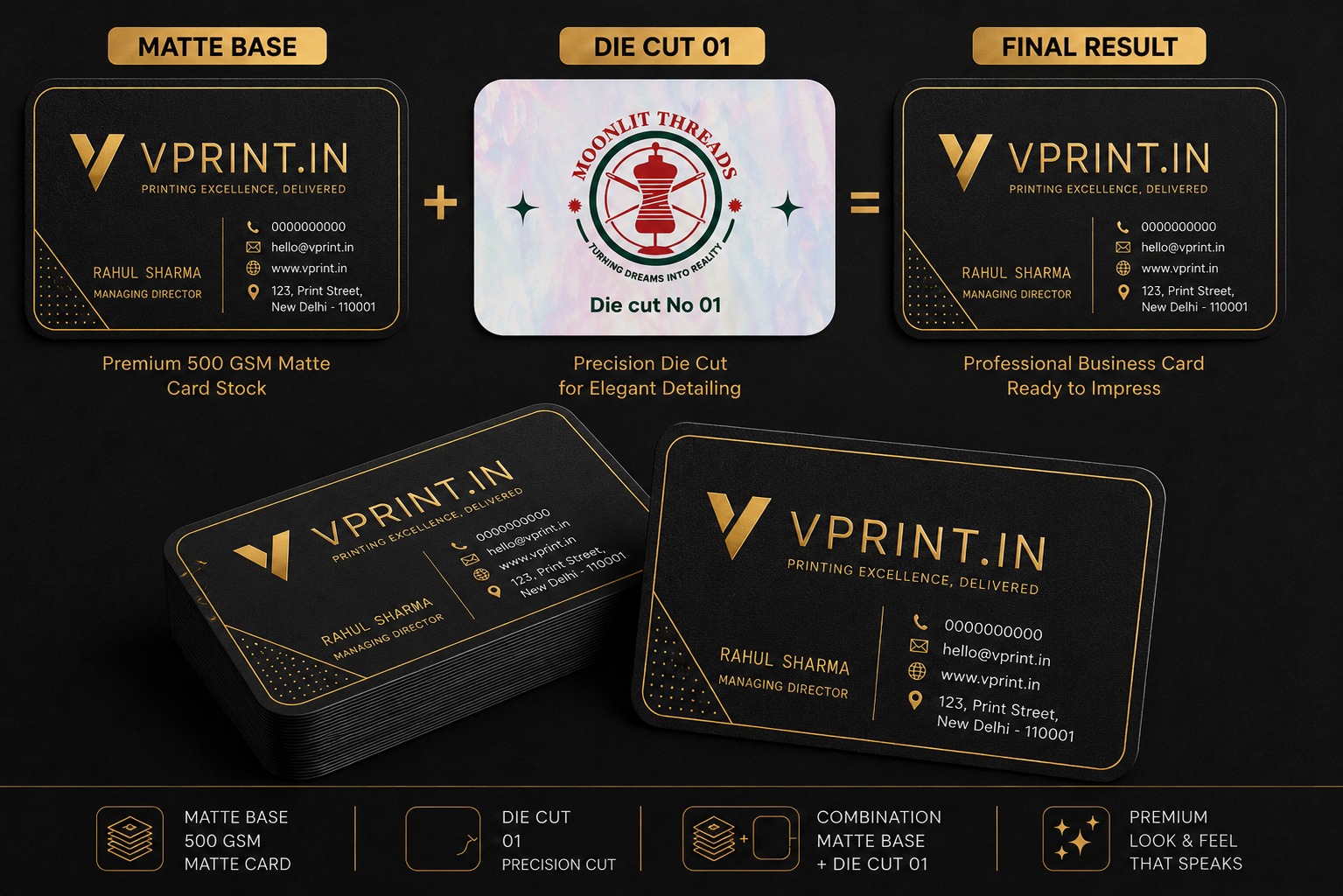 Matte Business Cards 500 GSM