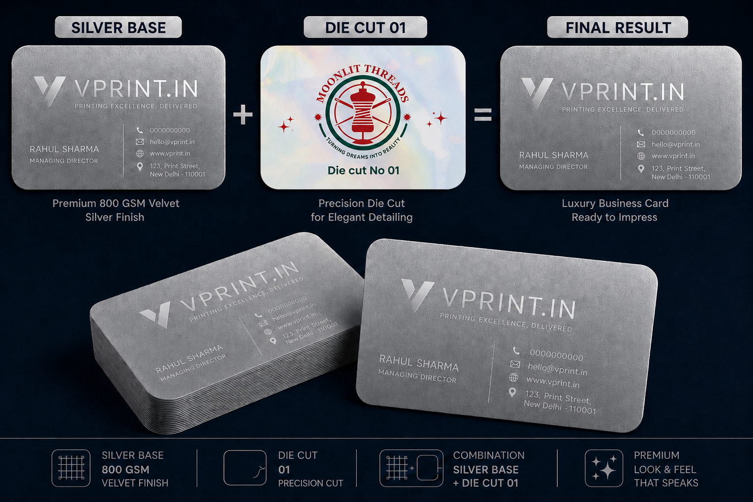 Velvet Business Cards 800 GSM