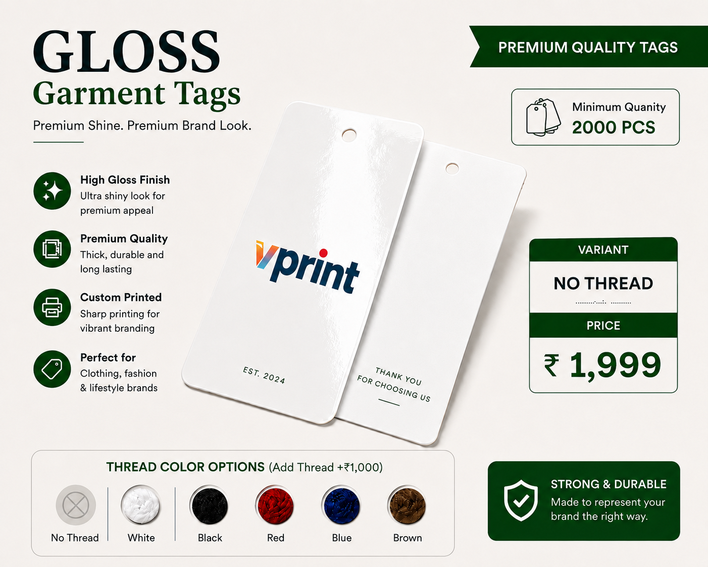 Gloss Garment Tags