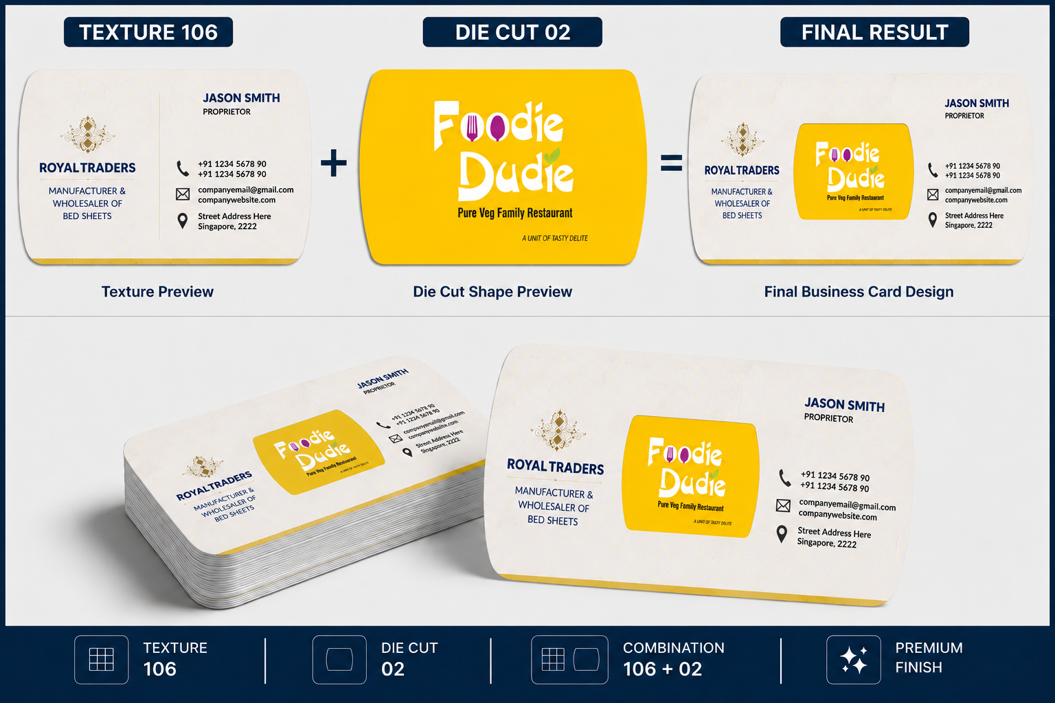 Texture Business Cards 800 GSM