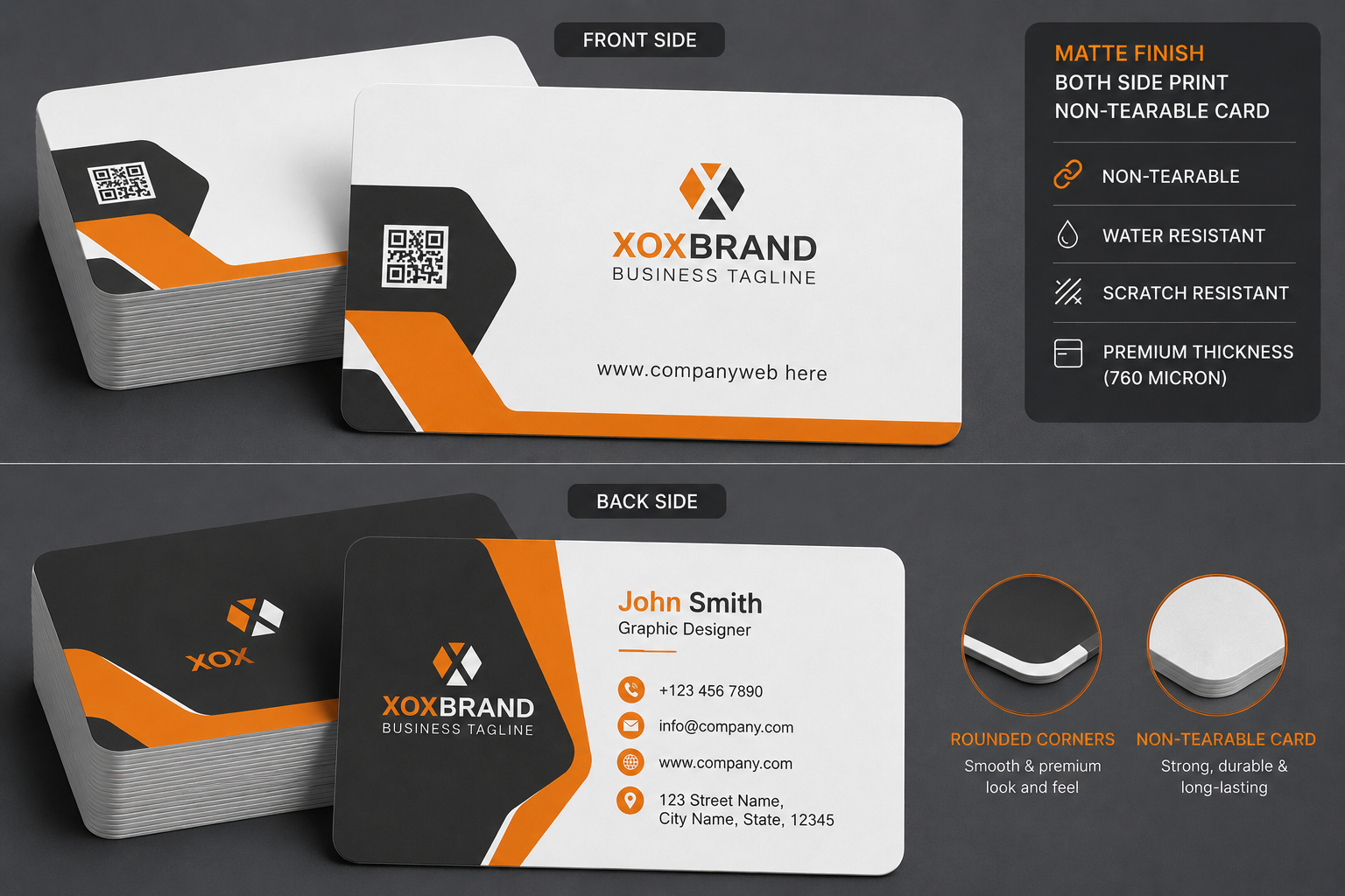Non-Tearable Business Cards (NTR/PVC)