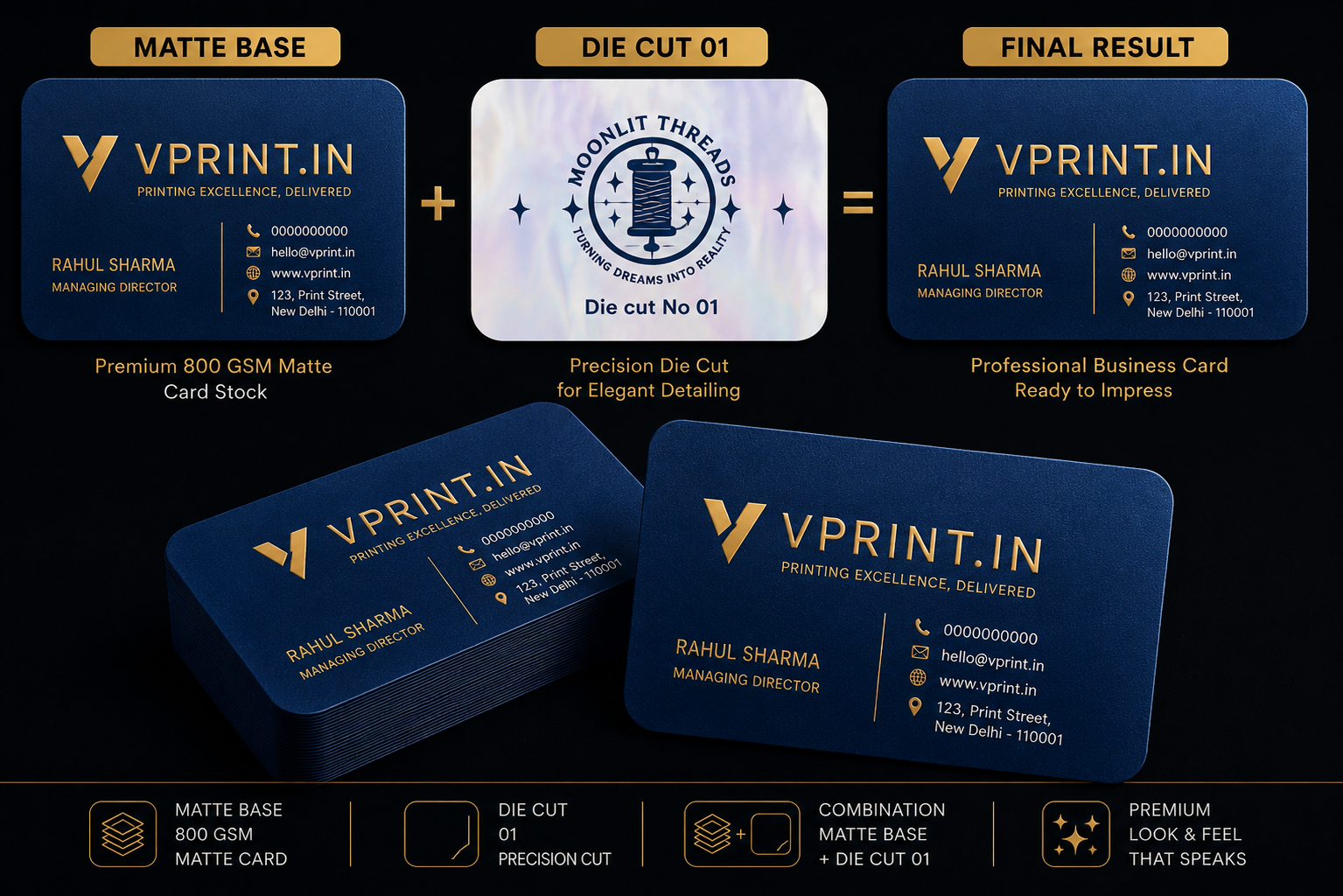 Matte Business Cards 800 GSM