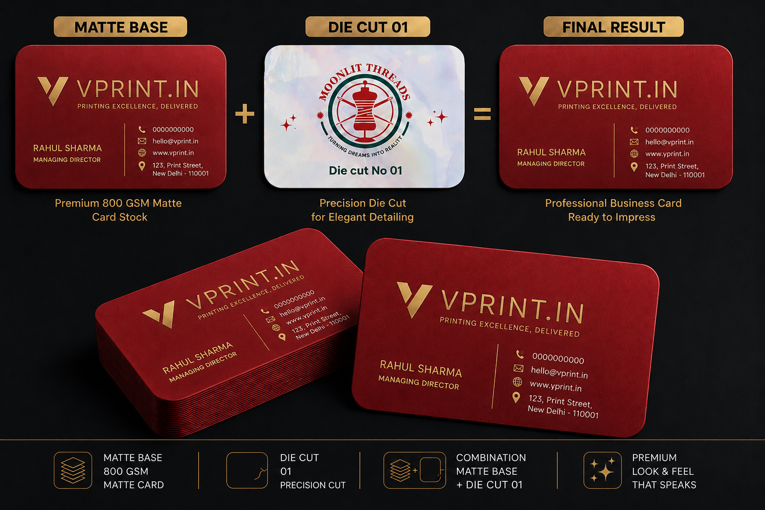 Matte Business Cards 800 GSM