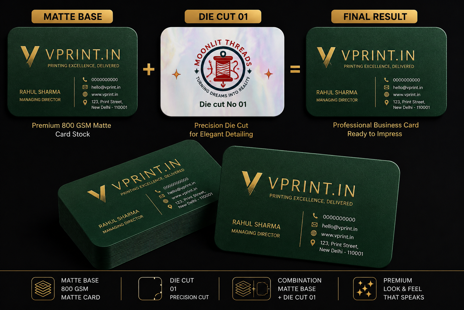 Matte Business Cards 800 GSM