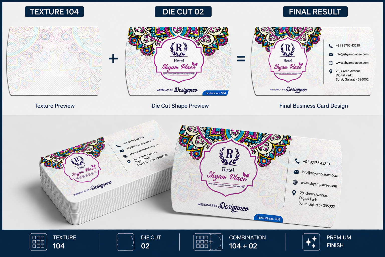 Texture Business Cards 800 GSM