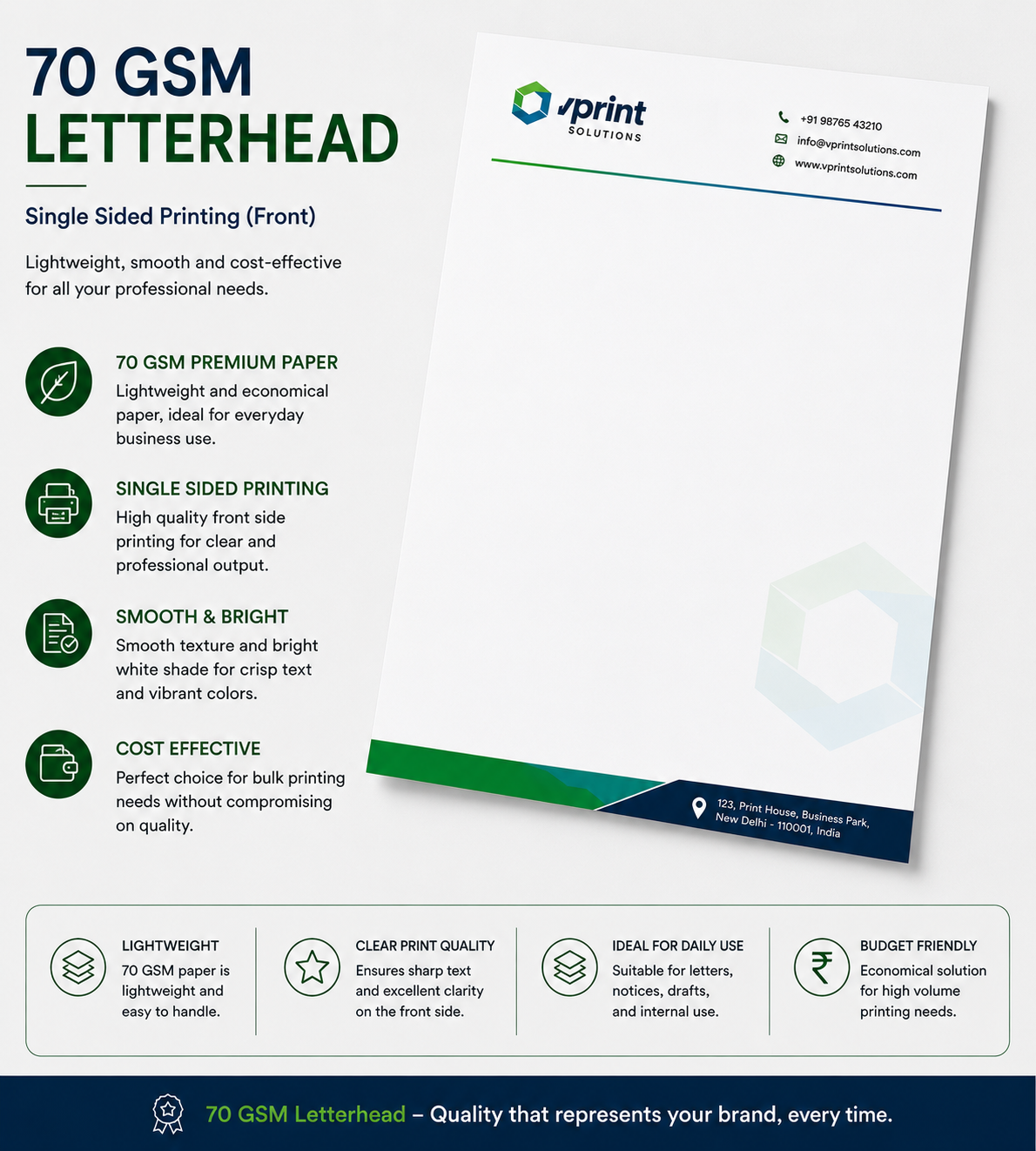 70 GSM Letterhead