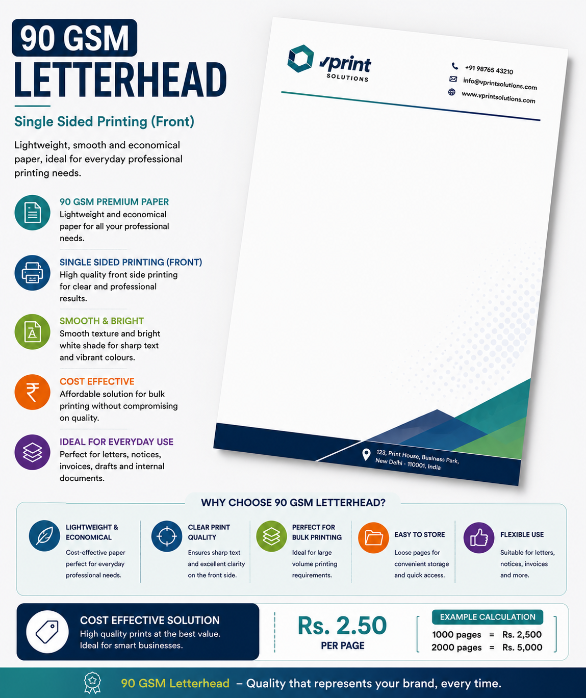90 GSM Letterhead