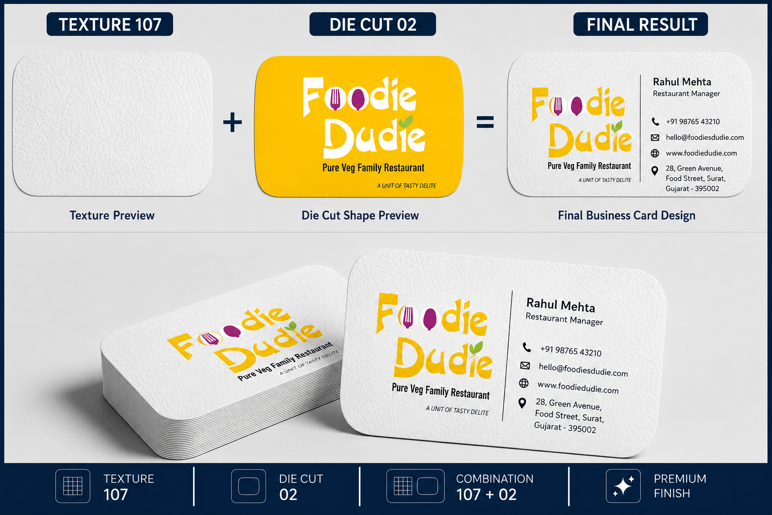 Texture Business Cards 800 GSM