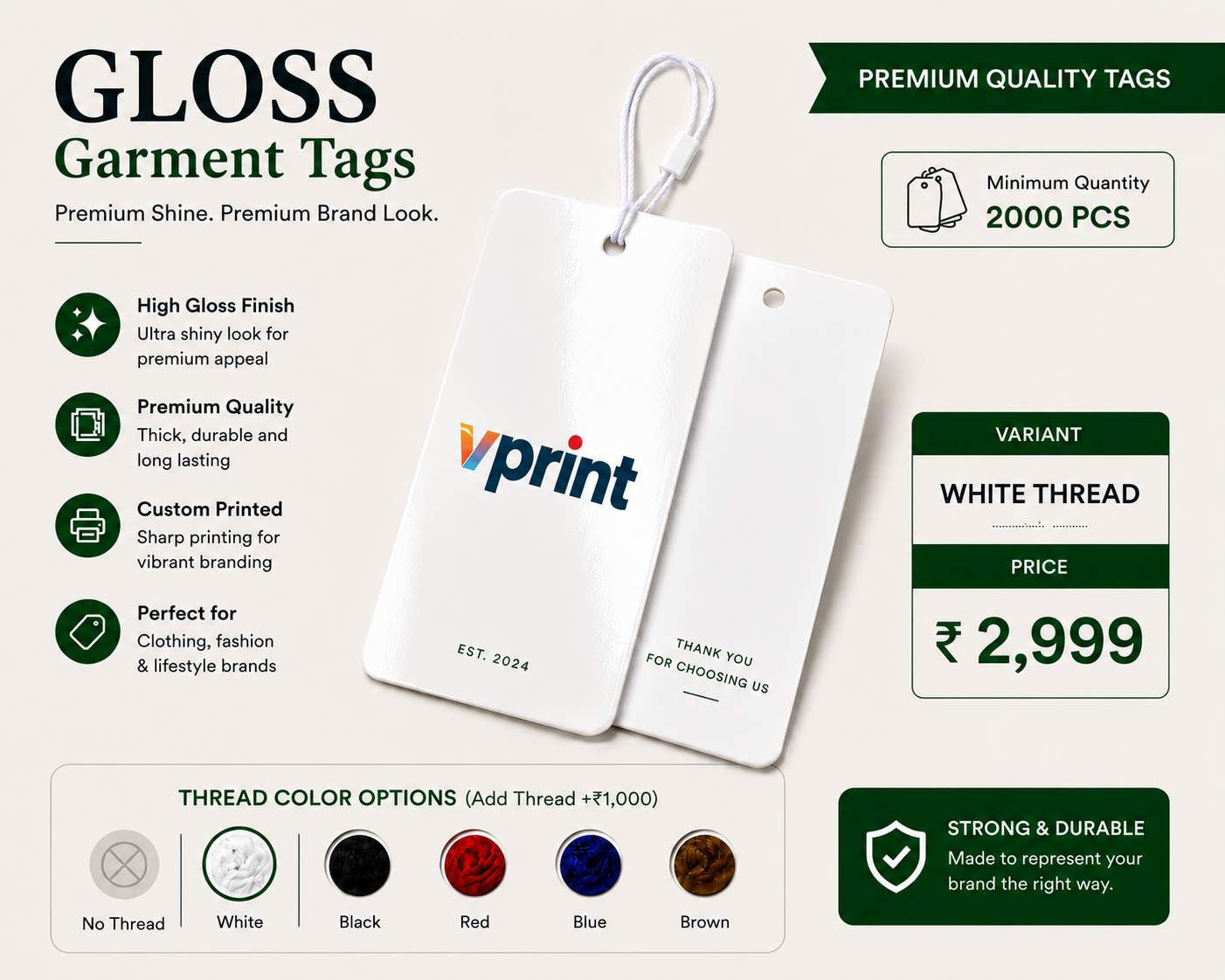 Gloss Garment Tags