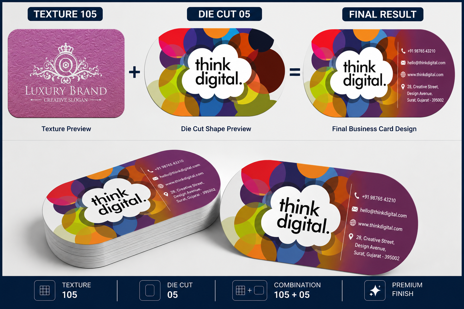 Texture Business Cards 800 GSM
