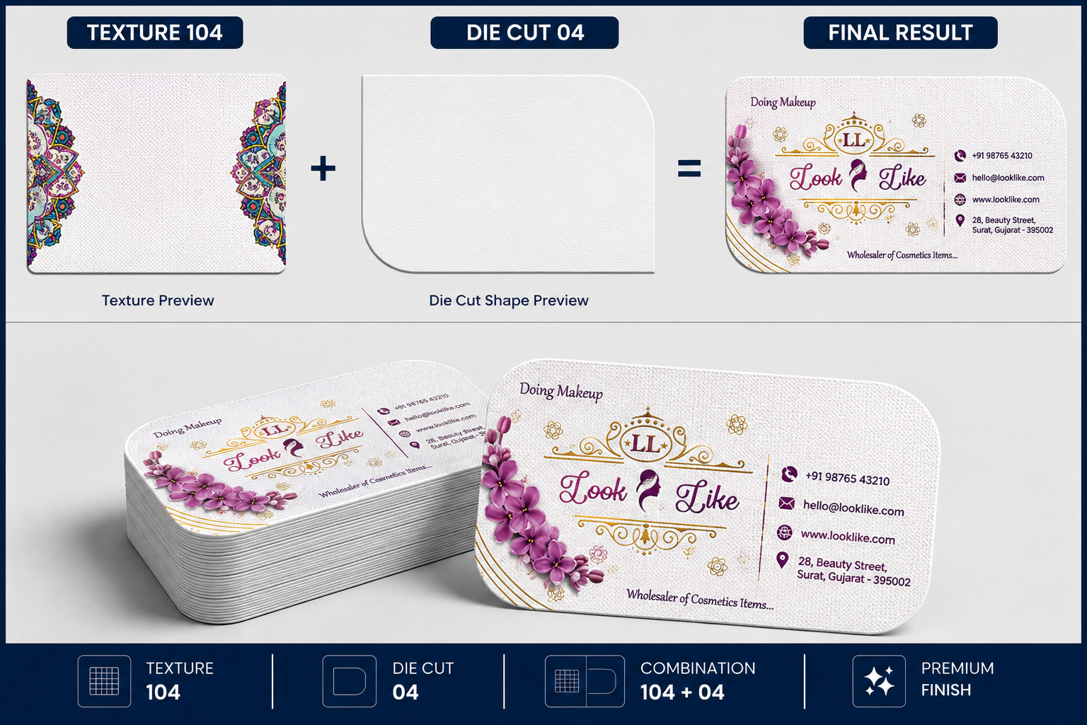 Texture Business Cards 800 GSM
