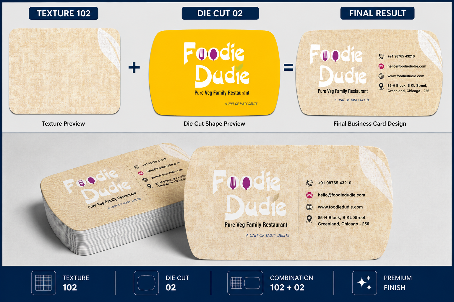 Texture Business Cards 800 GSM