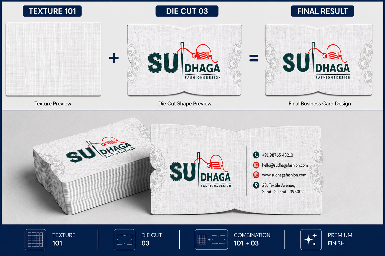 Texture Business Cards 800 GSM