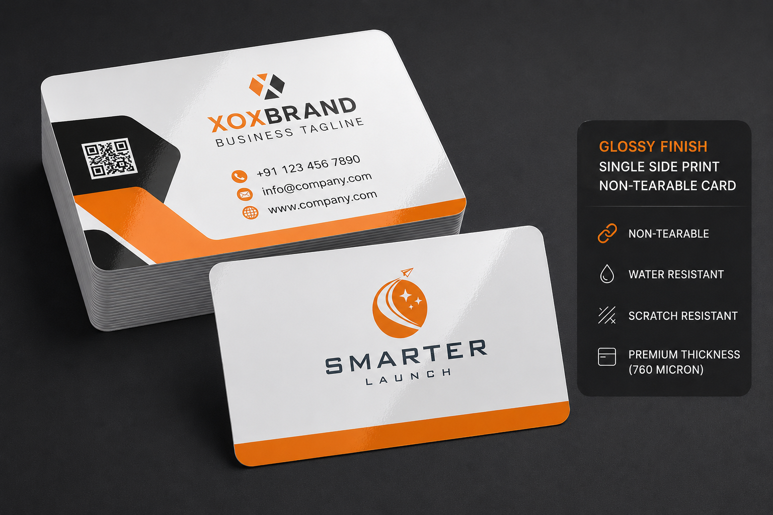 Non-Tearable Business Cards (NTR/PVC)
