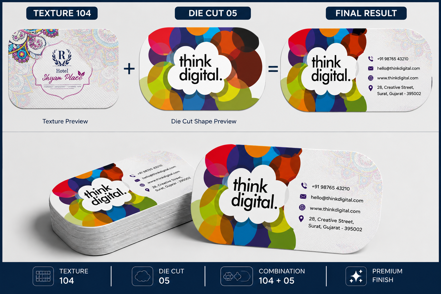 Texture Business Cards 800 GSM