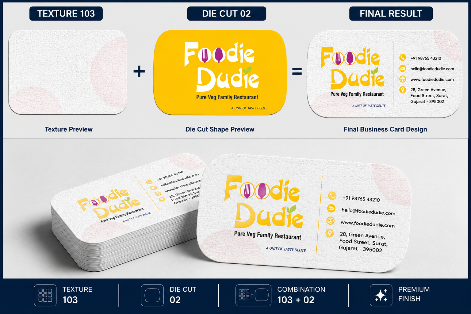 Texture Business Cards 800 GSM