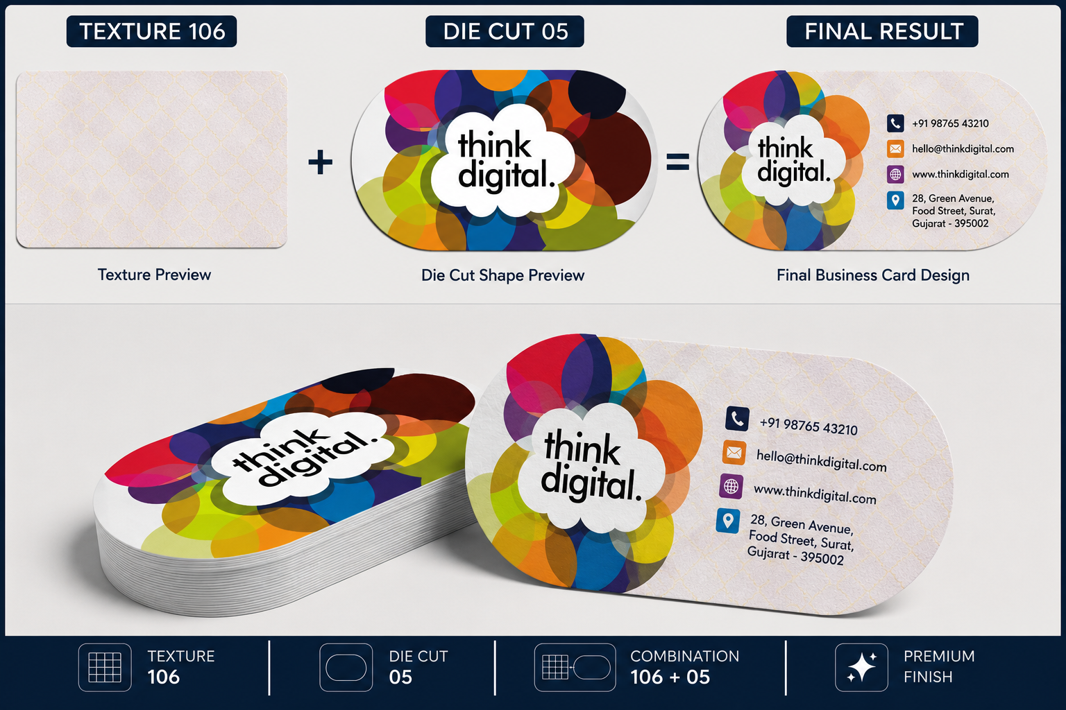 Texture Business Cards 800 GSM