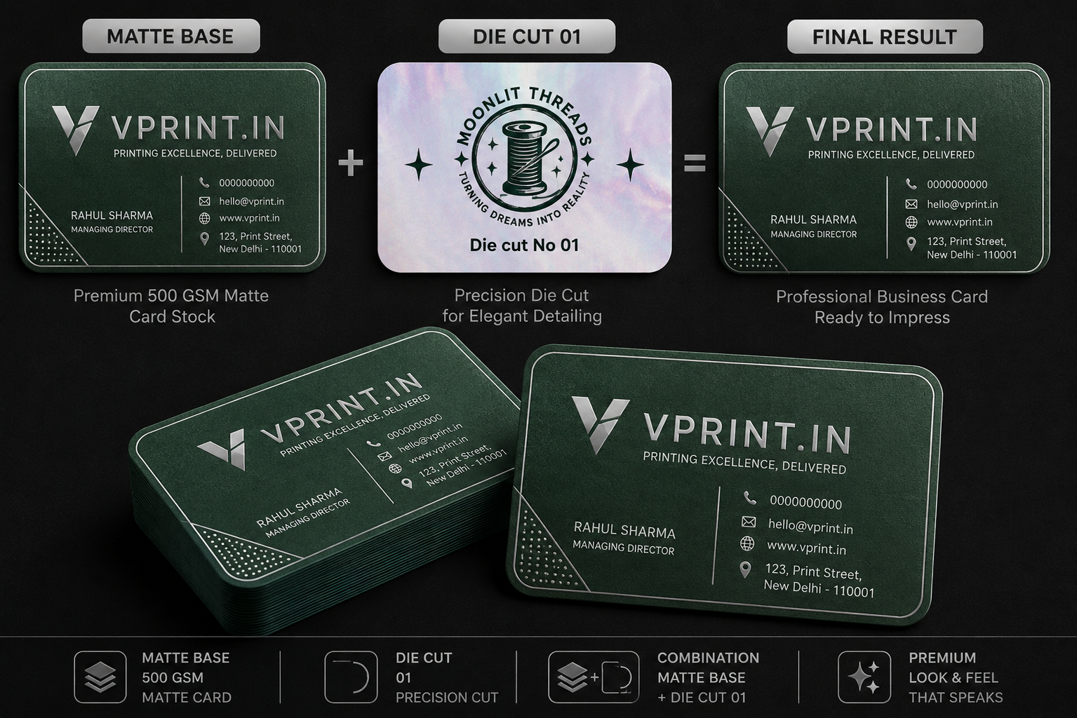 Matte Business Cards 500 GSM