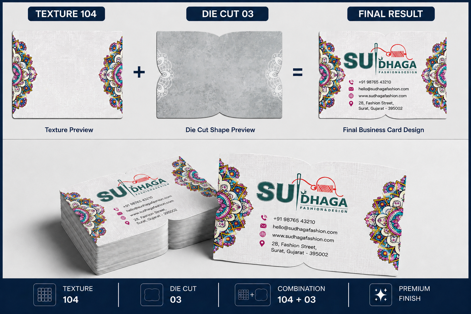 Texture Business Cards 800 GSM