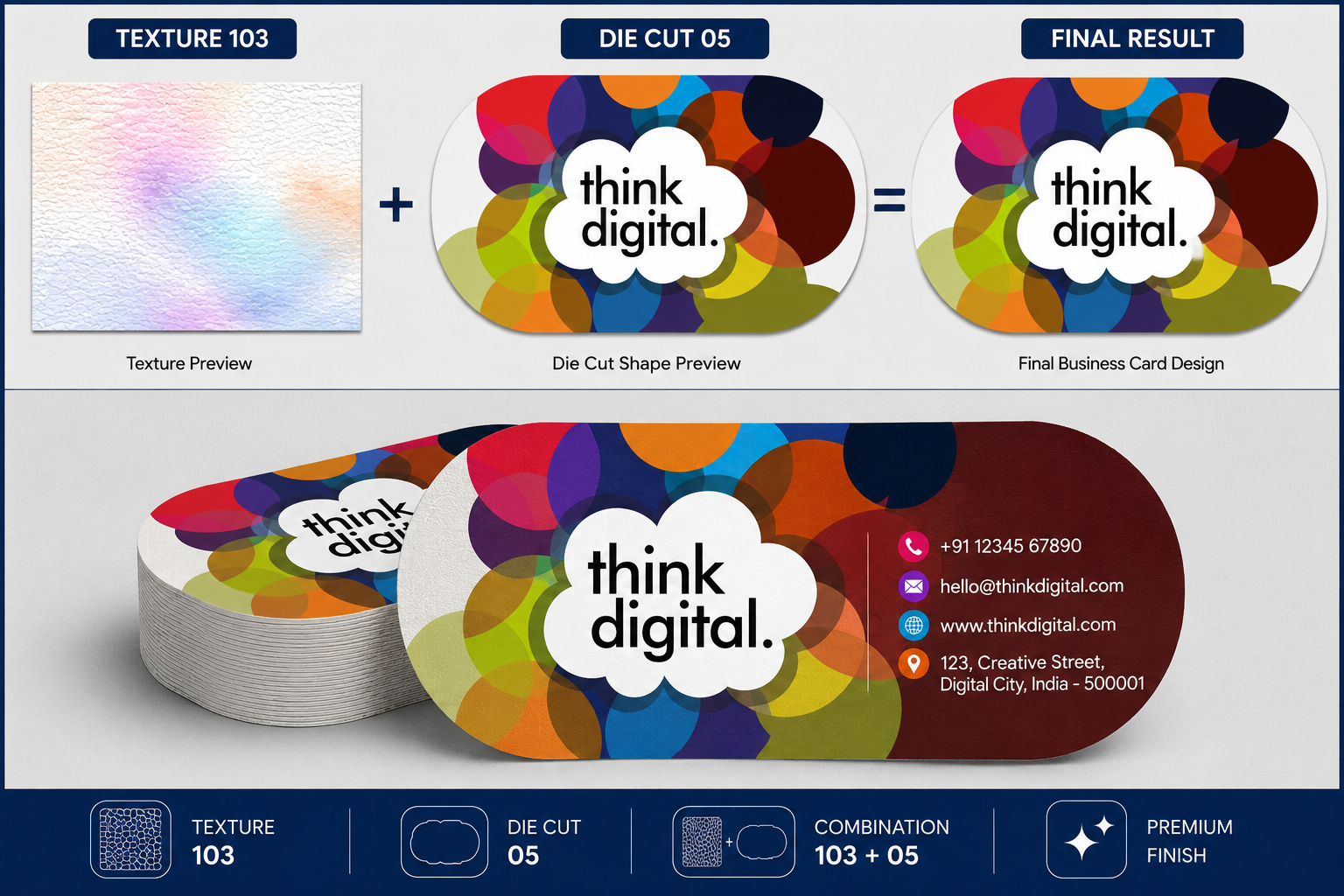 Texture Business Cards 800 GSM
