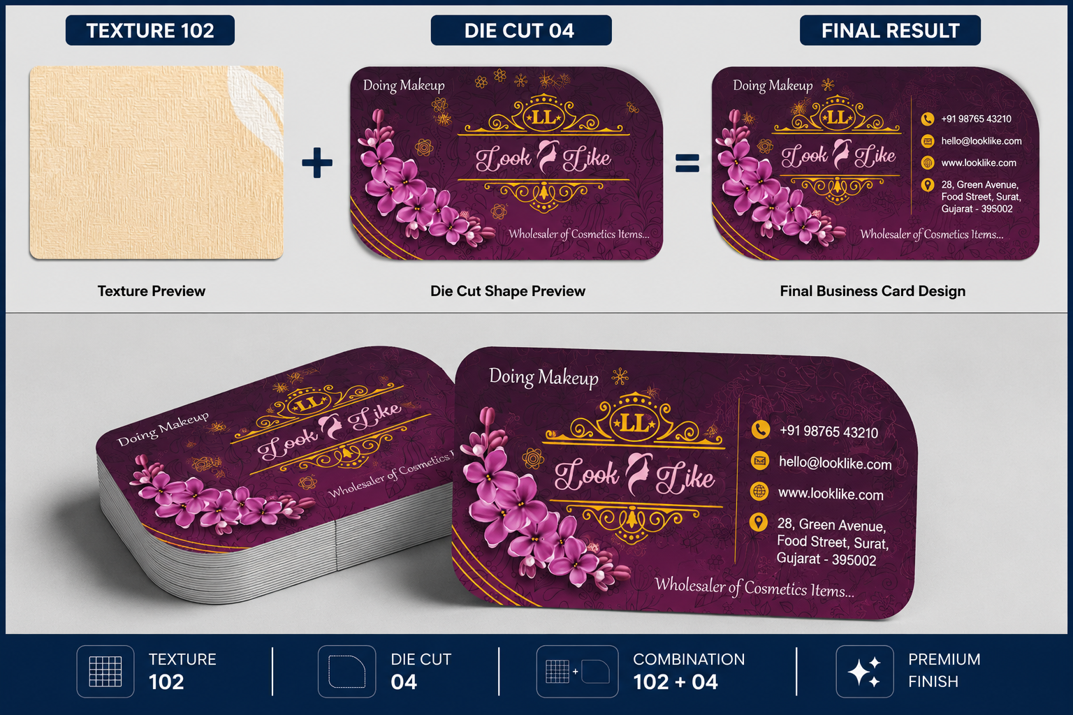 Texture Business Cards 800 GSM