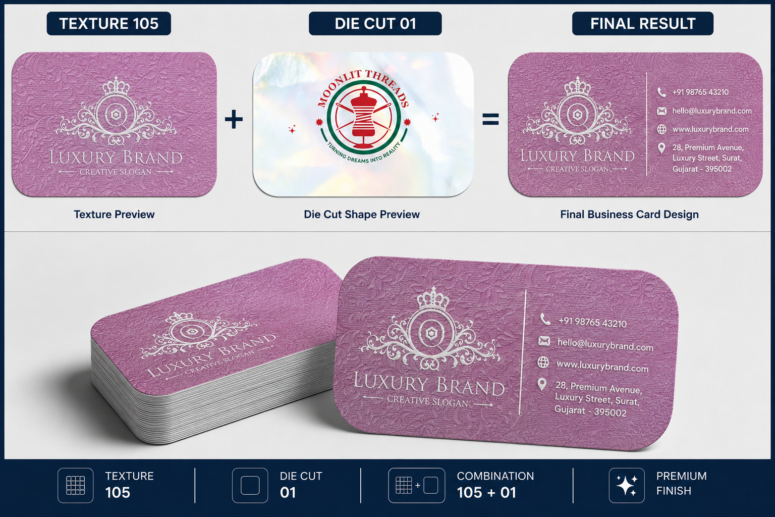 Texture Business Cards 800 GSM