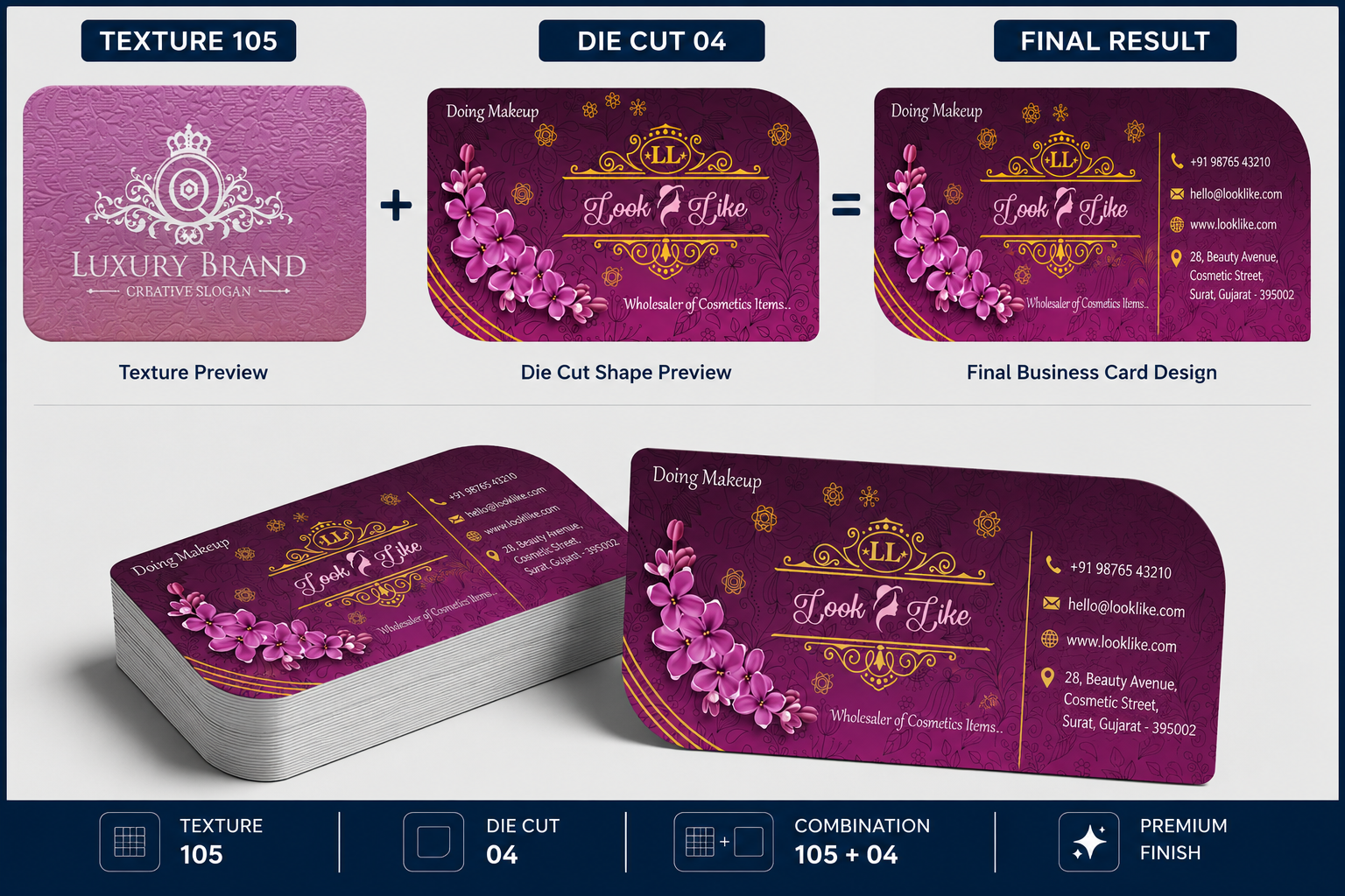 Texture Business Cards 800 GSM