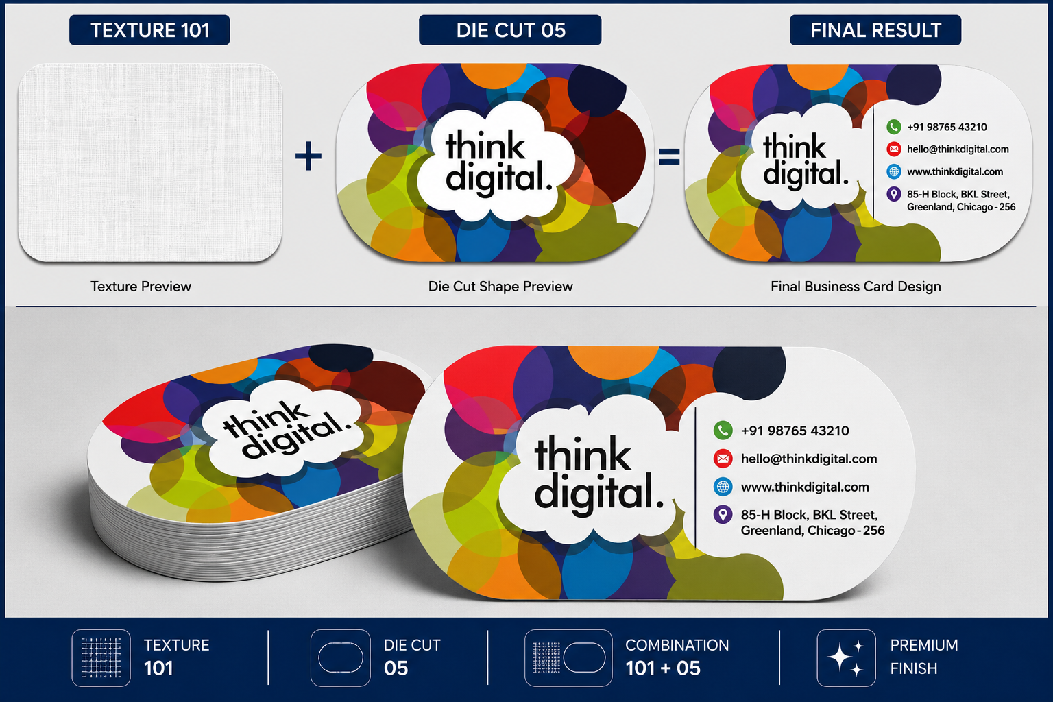 Texture Business Cards 800 GSM